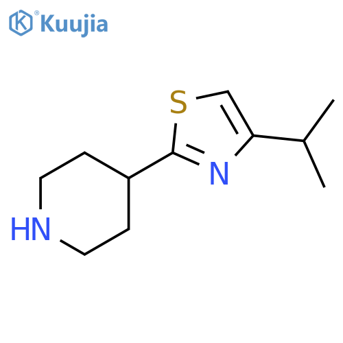 Piperidine, 4-[4-(1-methylethyl)-2-thiazolyl]- structure