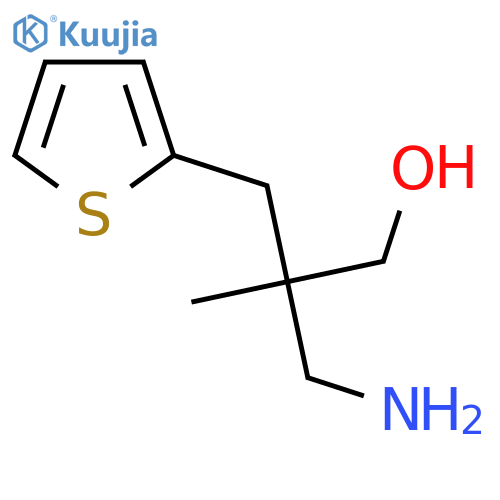 3-Amino-2-methyl-2-(thiophen-2-ylmethyl)propan-1-ol structure