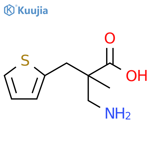 3-amino-2-methyl-2-(thiophen-2-yl)methylpropanoic acid structure