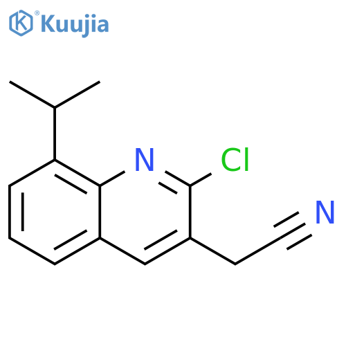 (2-Chloro-8-isopropyl-quinolin-3-yl)-acetonitrile structure