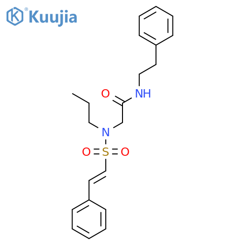 N-(2-phenylethyl)-2-(N-propyl-2-phenylethenesulfonamido)acetamide structure