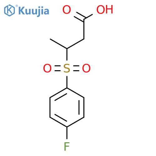 3-(4-Fluorobenzenesulfonyl)butanoic acid structure