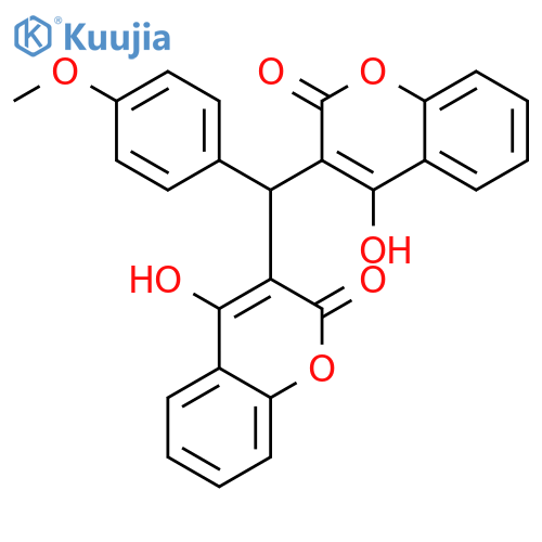 2H-1-Benzopyran-2-one,3,3'-[(4-methoxyphenyl)methylene]bis[4-hydroxy- structure
