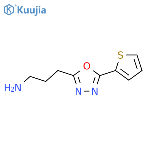 3-[5-(Thiophen-2-yl)-1,3,4-oxadiazol-2-yl]propan-1-amine structure