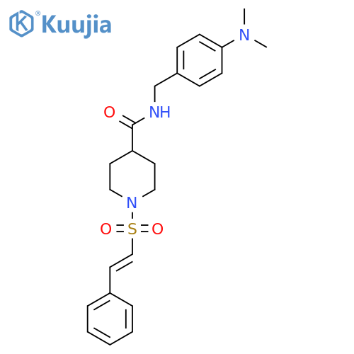 N-{[4-(dimethylamino)phenyl]methyl}-1-(2-phenylethenesulfonyl)piperidine-4-carboxamide structure
