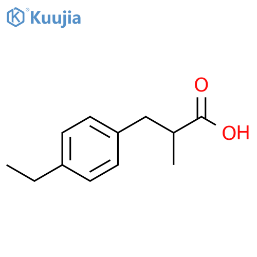 3-(4-ethylphenyl)-2-methylpropanoic acid structure