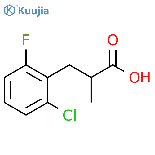 3-(2-chloro-6-fluorophenyl)-2-methylpropanoic acid structure