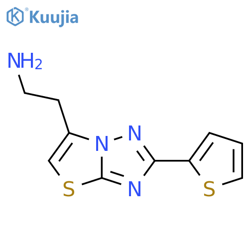 2-[2-(thiophen-2-yl)-[1,2,4]triazolo[3,2-b][1,3]thiazol-6-yl]ethan-1-amine structure