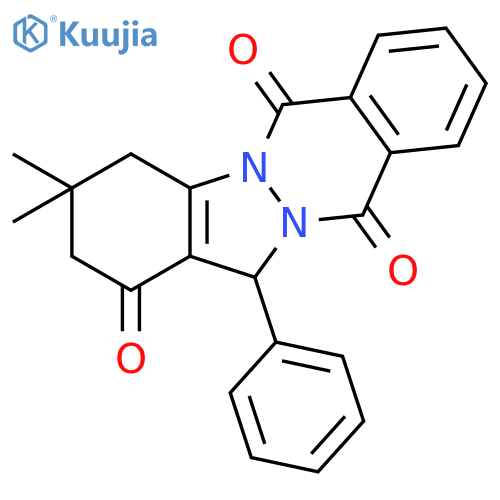 2,3,4,13-TETRAHYDRO-3,3-DIMETHYL-13-PHENYL-1H-INDAZOLO[1,2-B]PHTHALAZINE-1,6,11-TRIONE structure