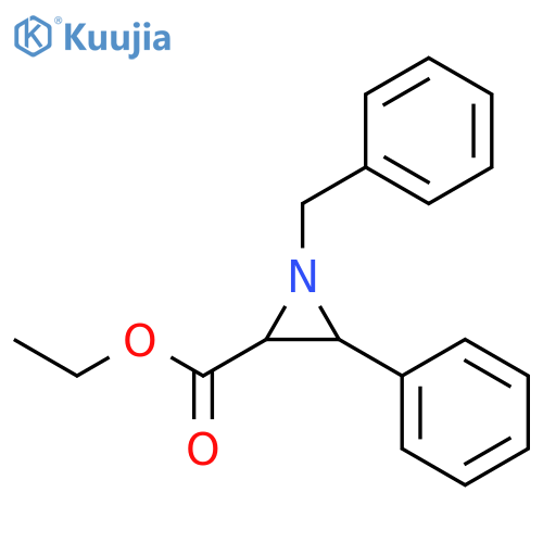 2-Aziridinecarboxylic acid, 3-phenyl-1-(phenylmethyl)-, ethyl ester structure
