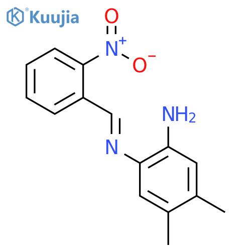 1,2-Benzenediamine,4,5-dimethyl-N1-[(2-nitrophenyl)methylene]- structure