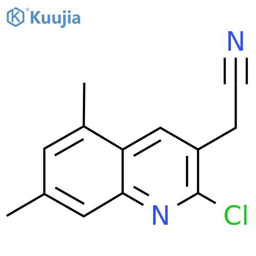 2-(2-Chloro-5,7-dimethylquinolin-3-yl)acetonitrile structure