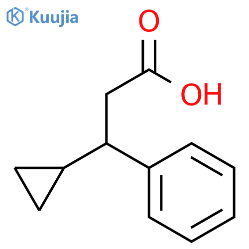 3-cyclopropyl-3-phenylpropanoic acid structure