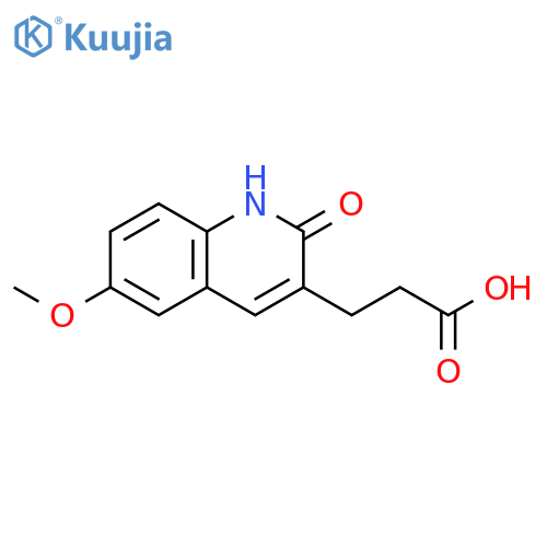 3-(2-hydroxy-6-methoxyquinolin-3-yl)propanoic acid structure