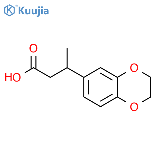3-(2,3-dihydro-1,4-benzodioxin-6-yl)butanoic acid structure