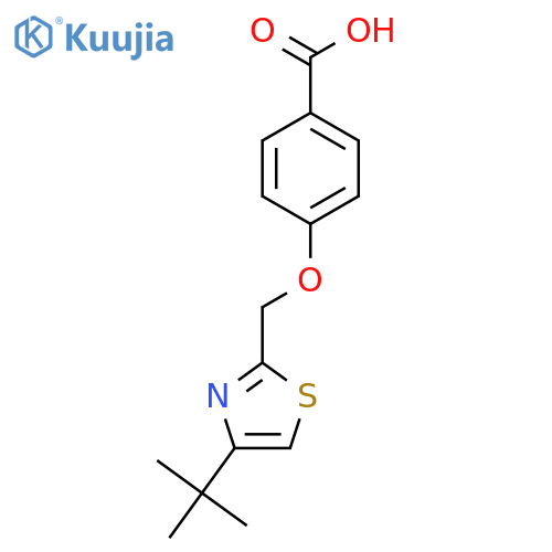 4-[(4-Tert-butyl-1,3-thiazol-2-yl)methoxy]benzoic acid structure