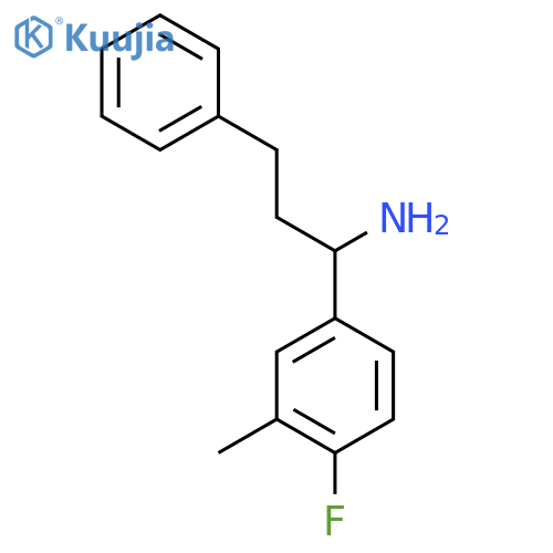 1-(4-Fluoro-3-methylphenyl)-3-phenylpropan-1-amine structure
