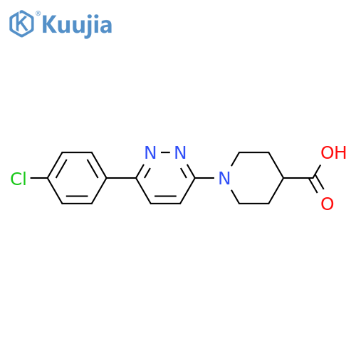 1-[6-(4-chlorophenyl)pyridazin-3-yl]piperidine-4-carboxylic acid structure