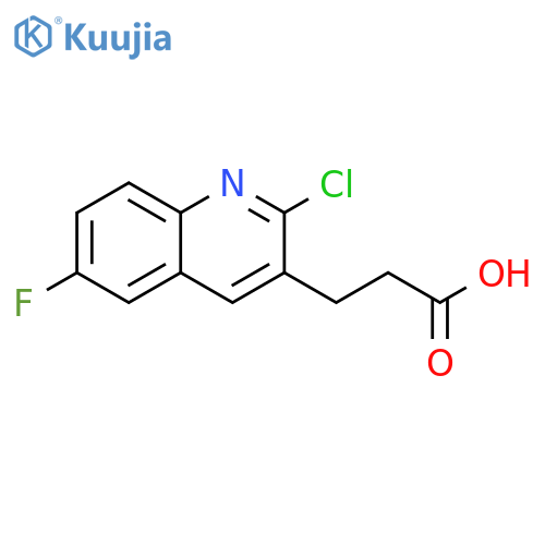 3-(2-chloro-6-fluoroquinolin-3-yl)propanoic acid structure