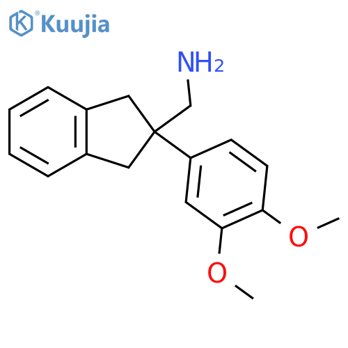 {2-(3,4-Dimethoxyphenyl)-2,3-dihydro-1H-inden-2-ylmethyl}amine structure