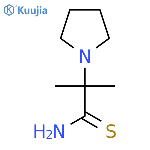 2-Methyl-2-(pyrrolidin-1-yl)propanethioamide structure