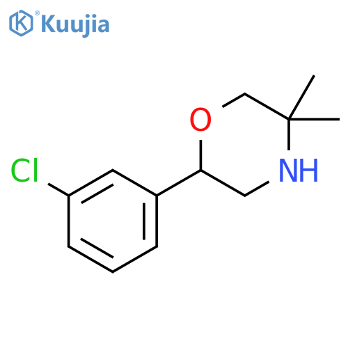 2-(3-chlorophenyl)-5,5-dimethylmorpholine structure