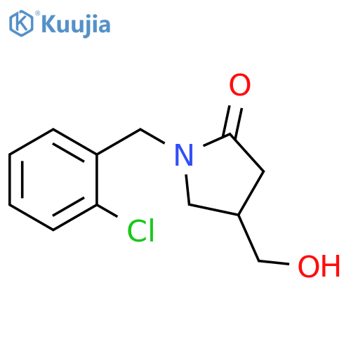 1-[(2-chlorophenyl)methyl]-4-(hydroxymethyl)pyrrolidin-2-one structure