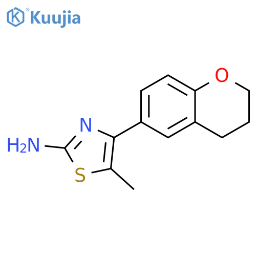 4-(3,4-dihydro-2H-1-benzopyran-6-yl)-5-methyl-1,3-thiazol-2-amine structure