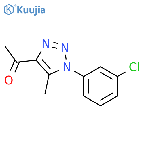 1-1-(3-Chlorophenyl)-5-methyl-1H-1,2,3-triazol-4-ylethan-1-one structure
