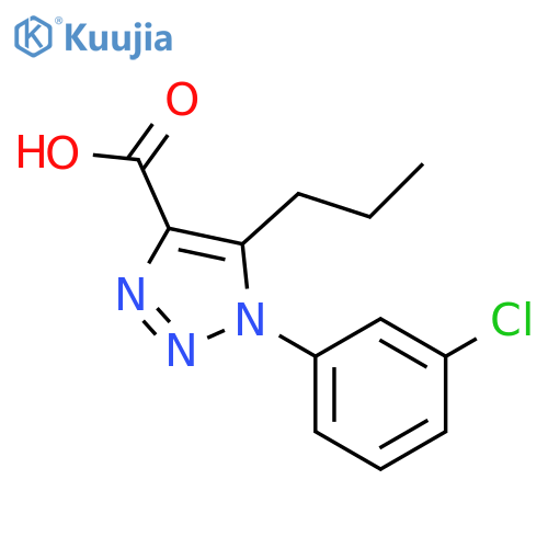 1-(3-chlorophenyl)-5-propyl-1H-1,2,3-triazole-4-carboxylic acid structure