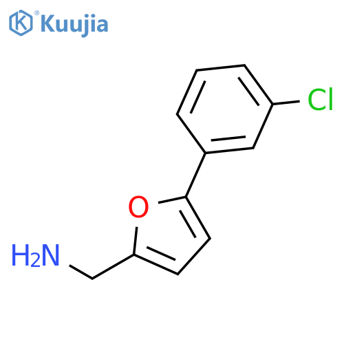 1-5-(3-Chlorophenyl)-2-furylmethanamine structure
