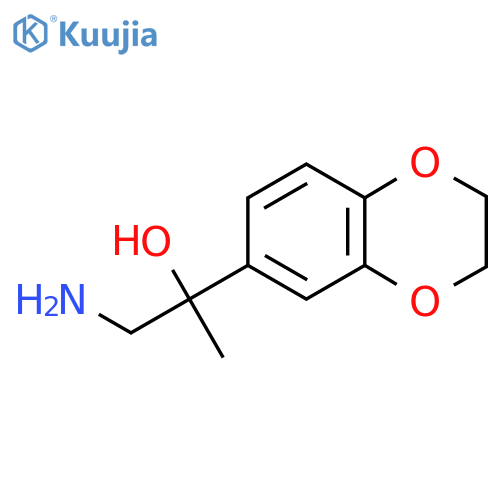 1-amino-2-(2,3-dihydro-1,4-benzodioxin-6-yl)propan-2-ol structure