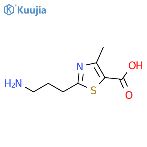 2-(3-aminopropyl)-4-methyl-1,3-thiazole-5-carboxylic acid structure