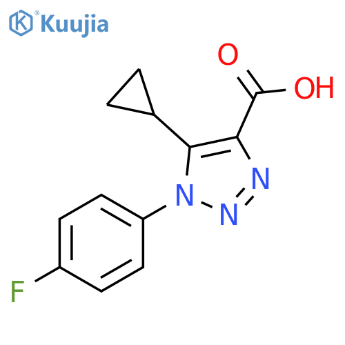 5-cyclopropyl-1-(4-fluorophenyl)-1H-1,2,3-triazole-4-carboxylic acid structure