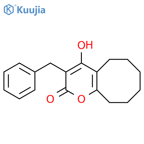 2H-Cycloocta[b]pyran-2-one,5,6,7,8,9,10-hexahydro-4-hydroxy-3-(phenylmethyl)- structure