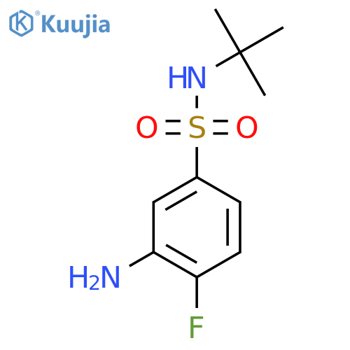 3-Amino-N-tert-butyl-4-fluorobenzene-1-sulfonamide structure