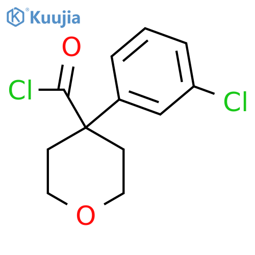 4-(3-Chlorophenyl)-tetrahydro-2H-pyran-4-carbonyl chloride structure