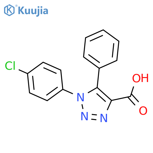 1-(4-chlorophenyl)-5-phenyl-1H-1,2,3-triazole-4-carboxylic acid structure