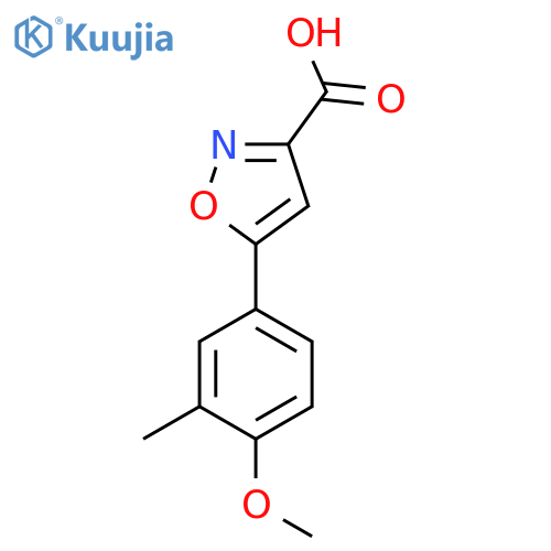 5-(4-methoxy-3-methylphenyl)-1,2-oxazole-3-carboxylic acid structure