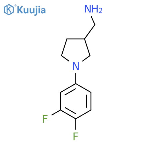 1-(3,4-Difluorophenyl)pyrrolidin-3-ylmethanamine structure