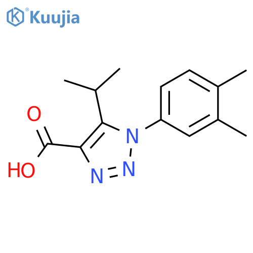 1-(3,4-dimethylphenyl)-5-(propan-2-yl)-1H-1,2,3-triazole-4-carboxylic acid structure