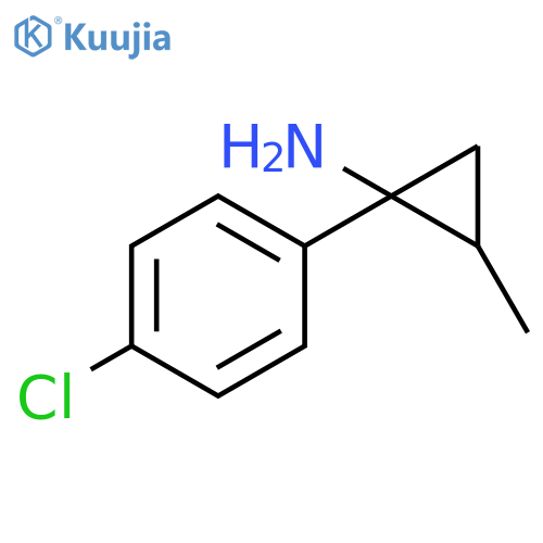 1-(4-chlorophenyl)-2-methylcyclopropan-1-amine structure