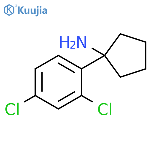 1-(2,4-dichlorophenyl)cyclopentan-1-amine structure