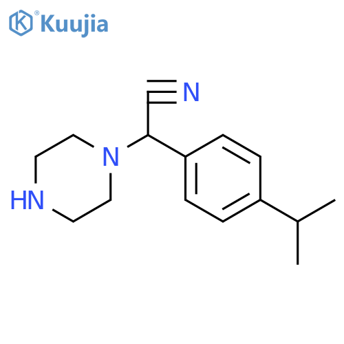 1-Piperazineacetonitrile, α-[4-(1-methylethyl)phenyl]- structure