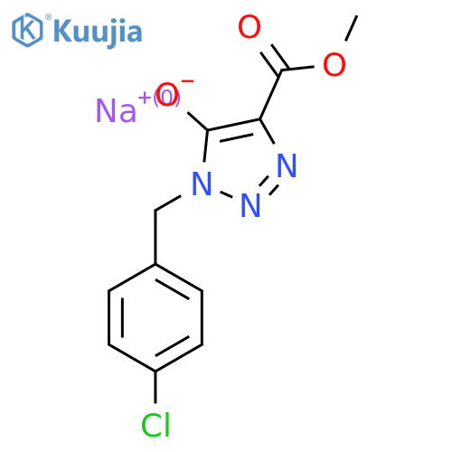 sodium 1-[(4-chlorophenyl)methyl]-4-(methoxycarbonyl)-1H-1,2,3-triazol-5-olate structure