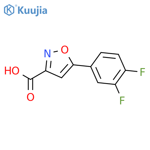 5-(3,4-difluorophenyl)-1,2-oxazole-3-carboxylic acid structure