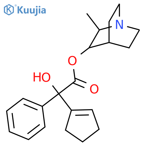 Benzeneacetic acid, a-1-cyclopenten-1-yl-a-hydroxy-,2-methyl-1-azabicyclo[2.2.2]oct-3-yl ester structure