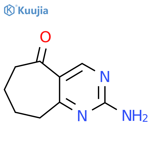 2-amino-5H,6H,7H,8H,9H-cycloheptadpyrimidin-5-one structure