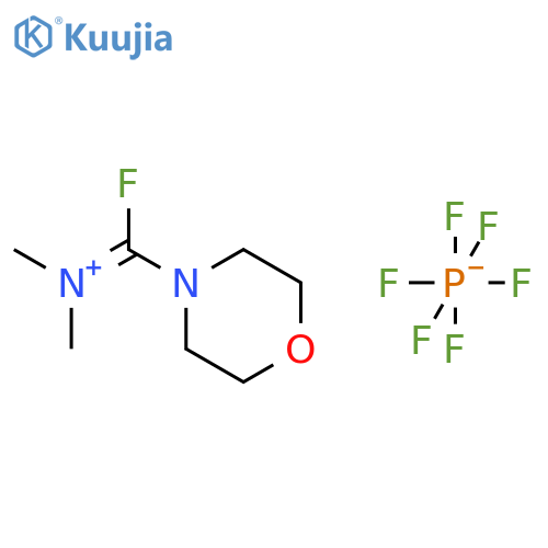 N-(Fluoro(morpholino)methylene)-N-methylmethanaminium hexafluorophosphate structure