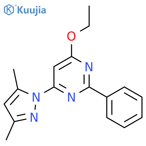 4-(3,5-Dimethyl-1H-pyrazol-1-yl)-6-ethoxy-2-phenylpyrimidine structure